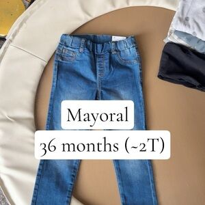 Mayoral Blue Toddler Stretch Knit Denim Jeans